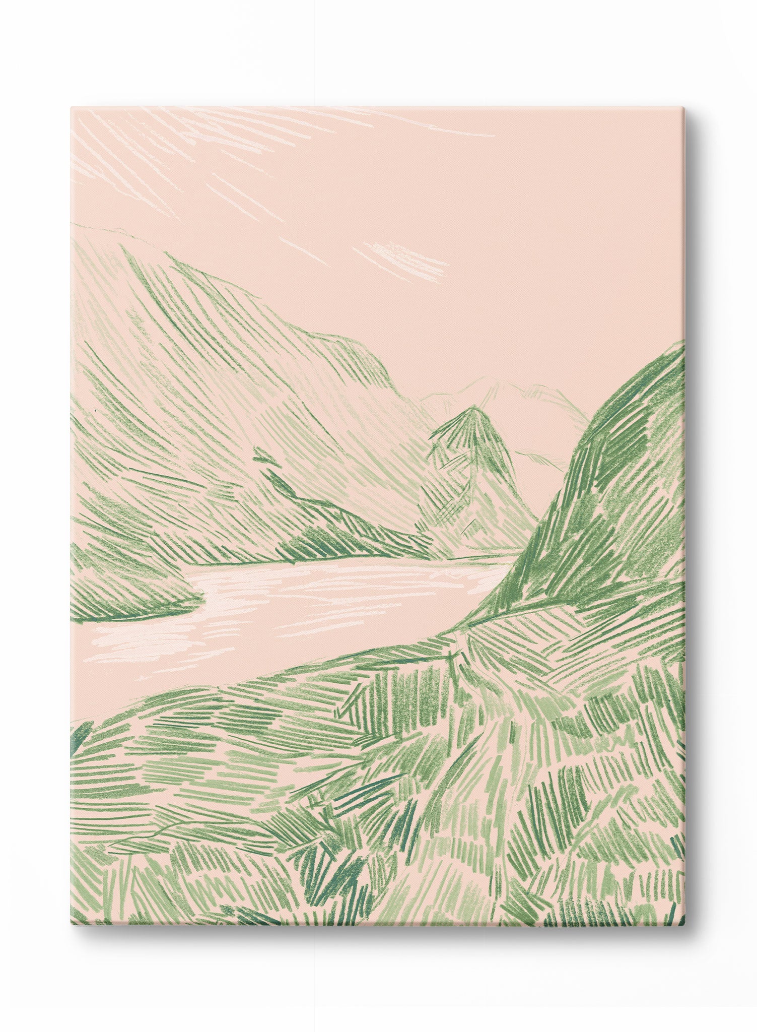 Emerald Reverie Canvas Wall Art - Handmade Nature Inspired Painting for Home & Office Decor - Perfect for Living Room, Bedroom, or Gift Giving