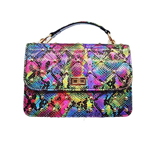 Women's Clear Small Crossbody Bag - Fashion Snake Print Purse - Trendy Transparent Shoulder Bag for Women - Perfect for Concerts, Festivals & Night Out