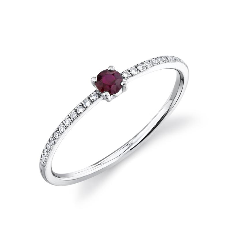 0.08 Ct Diamond & 0.14 Ct Ruby Ring SC55020180 - Elegant Gold Plated Wedding Band, Anniversary Gift for Her, Perfect for Engagement, Valentine's Day & Special Occasions
