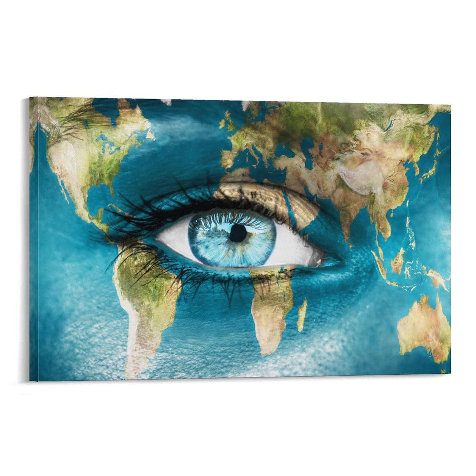 Modern Nordic Eye of The World Art Print - 24x36 Inch (60x90cm) Canvas Wall Art for Living Room & Bedroom Decor - Perfect for Home, Office & Gifts