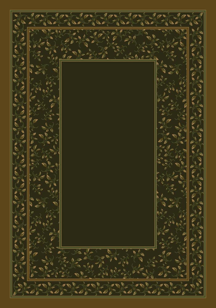 Design Center Leander Olive Green Rug - Runner Size 2'4