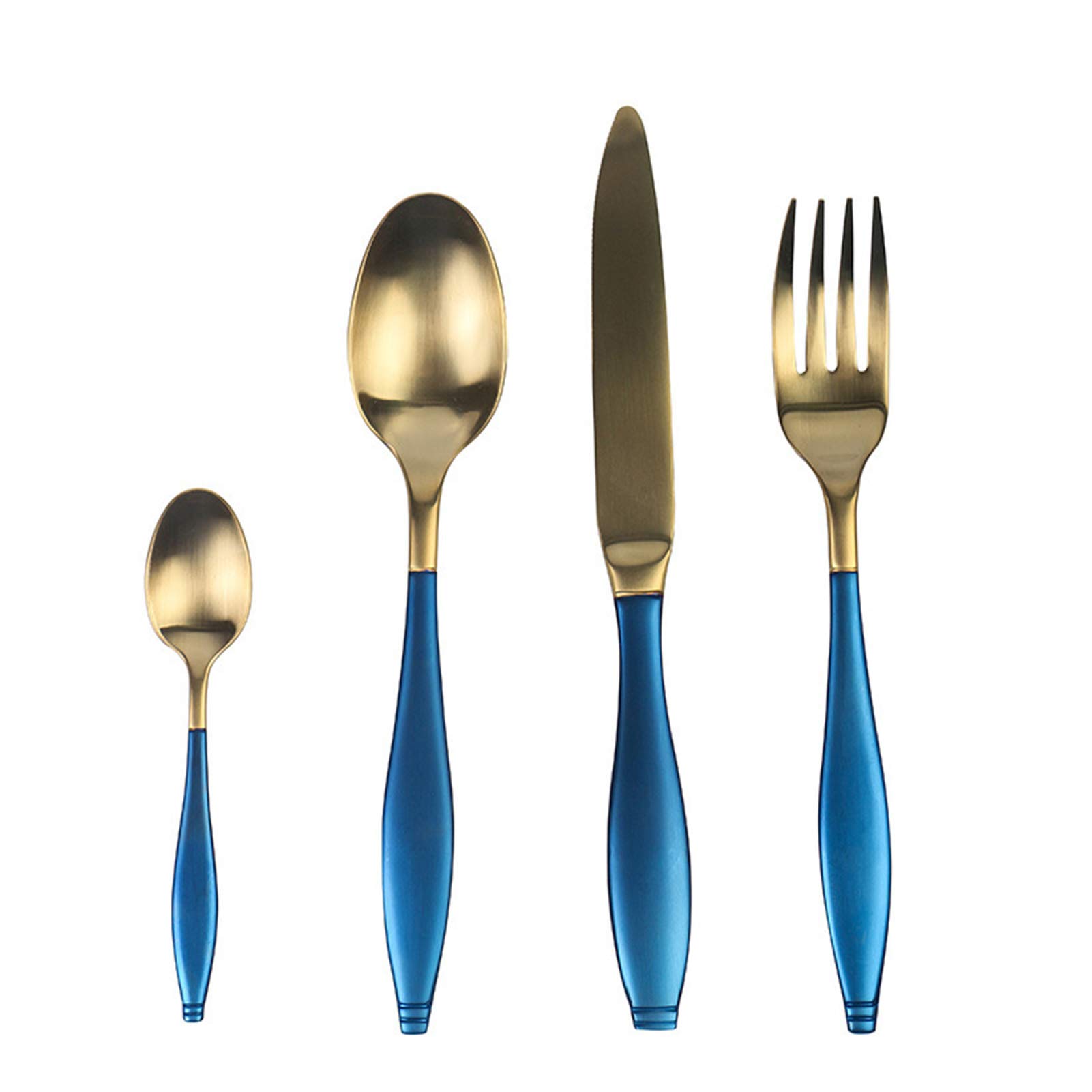 Premium R&P 4-Piece Stainless Steel Flatware Set - Dinner Forks, Knives, Spoons & Teaspoons - Elegant Cutlery for Restaurants, Catering & Home Dining