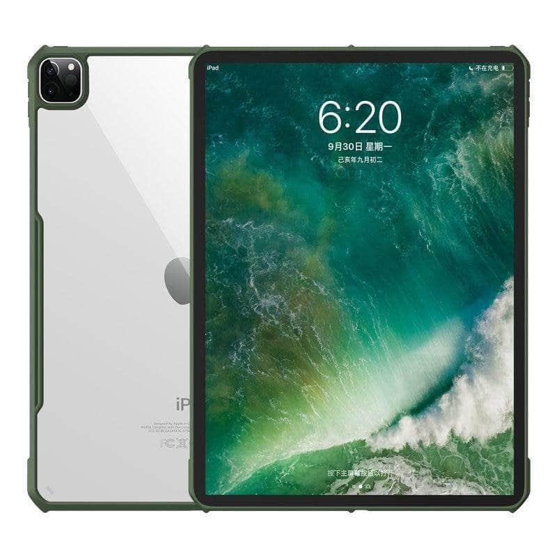 XUNDD iPad Pro 11 12.9 (2020) Transparent Protective Case with Airbag Bumper - Shockproof Kids Safe Cover for School, Travel & Outdoor Activities