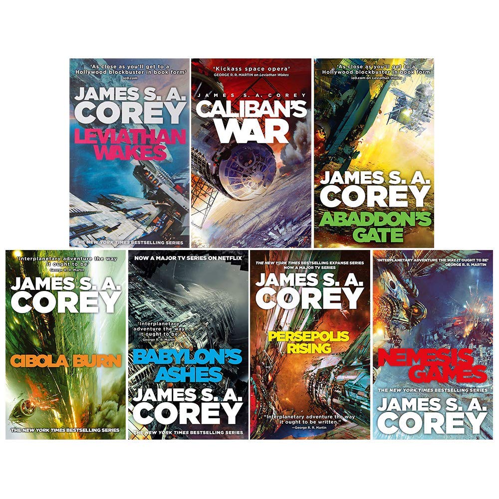 The Expanse Series 7-Book Collection Set by James S.A. Corey - Includes Leviathan Wakes, Caliban's War, Abaddon's Gate, Cibola Burn, Nemesis Games, Babylon's Ashes & Persepolis Rising - Perfect for Sci-Fi Fans and Book Collectors