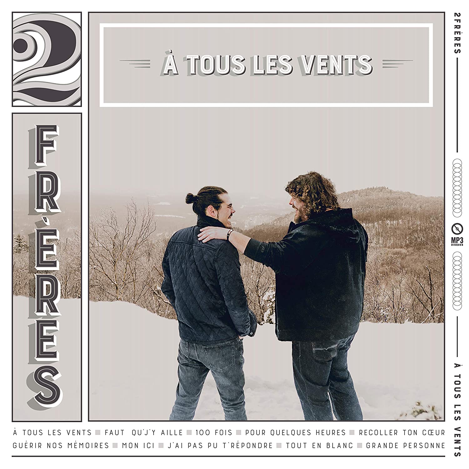 2Freres: Tous Les Vents Music Album - Compact Disc (CD) - French Pop Music for Relaxation, Travel & Home Listening
