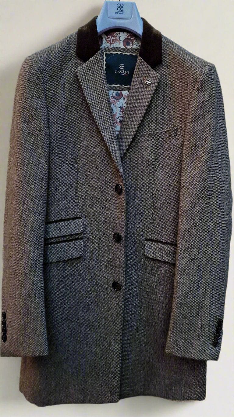 Cavani Men's Kingston Overcoat - Classic Wool Blend Winter Coat for Business & Formal Wear | Perfect for Office, Weddings & Cold Weather