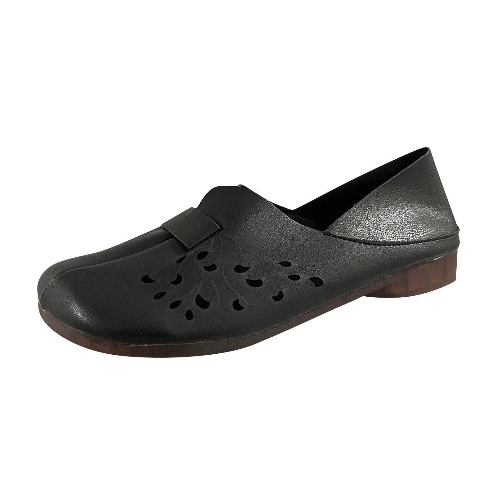 Women's Retro Chunky Heel Boots - Fashion High Short Casual Shoes with Breathable Tulle & Zipper Design | Diamond Accents | Toddler Girl Brown & Black Options (Size 8) | Perfect for Everyday Wear, Office Outfits & Date Nights