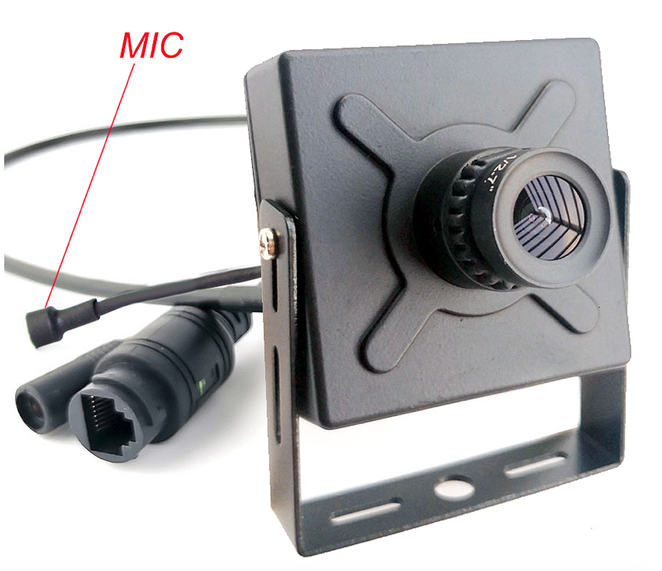 4MP Pinhole IP Camera with 16mm Telephoto Lens, 22° Viewing Angle, PoE & Built-in Microphone - Ideal for Home Security, Office Surveillance, and Covert Monitoring