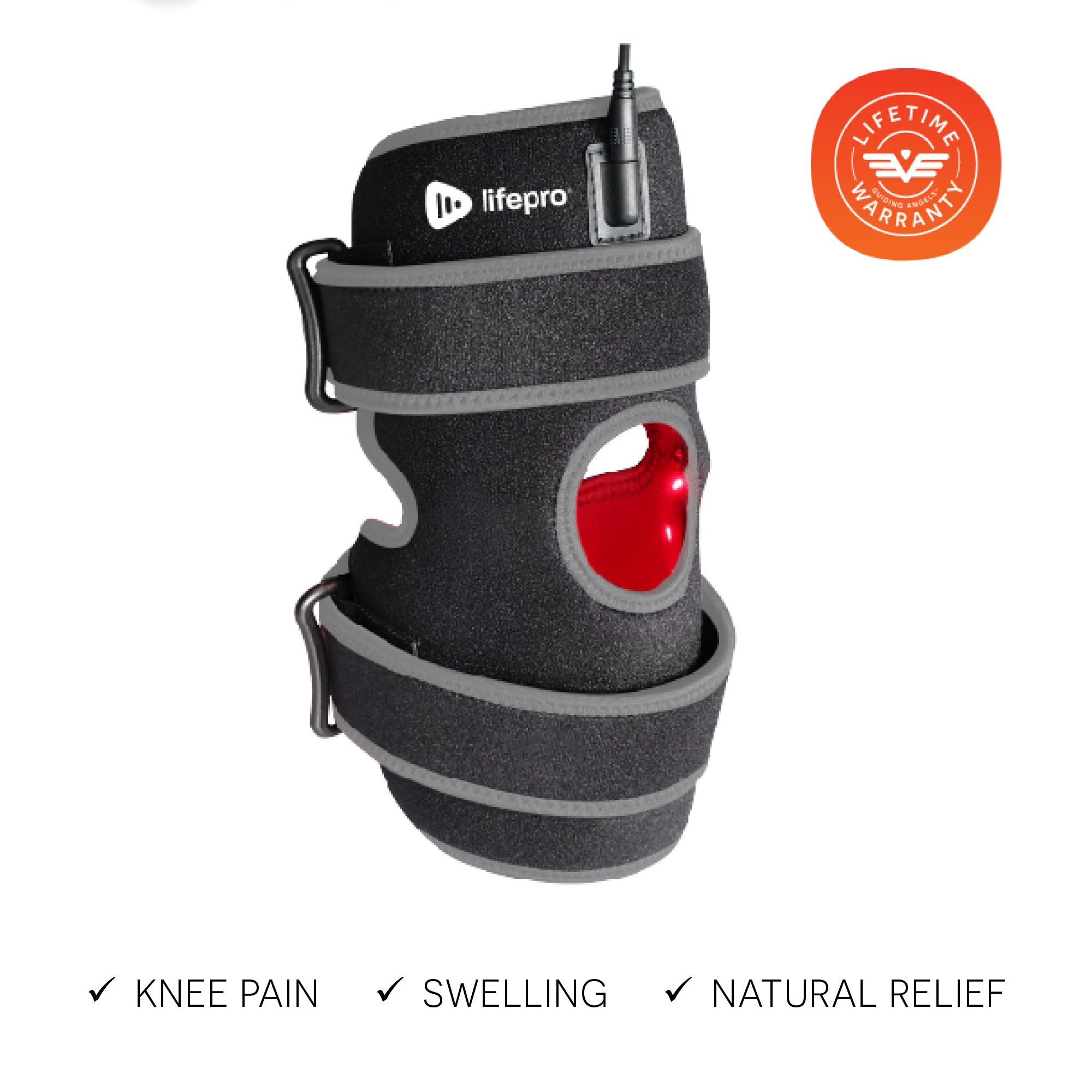 BioRecover™ Infrared Red Light Therapy Knee Brace for Pain Relief & Recovery - Supports Joint Health, Arthritis & Sports Injuries - Ideal for Athletes & Active Lifestyles