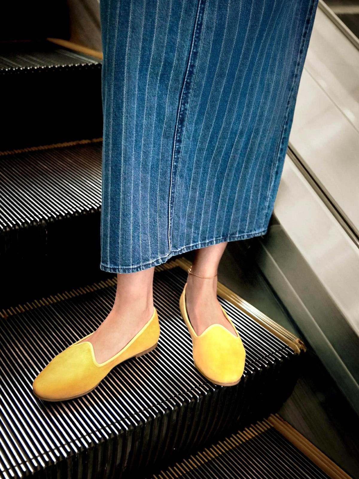 Bae Easy Loafers for Women - Comfortable Slip-On Lemon Yellow Casual Shoes | Perfect for Work, Travel & Everyday Wear