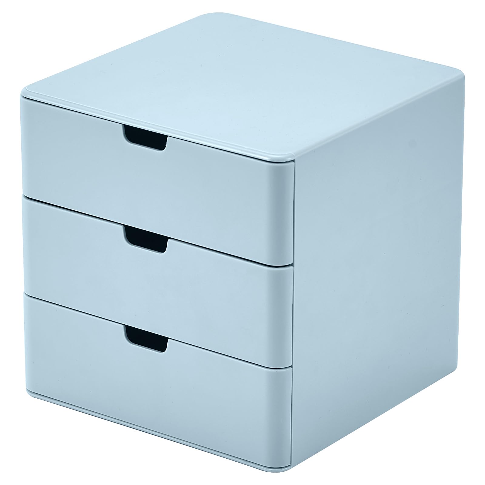 3-Drawer Vanity Organizer - Compact Makeup Storage Organizer with Drawers, Blue | Perfect for Bathroom Countertop, Bedroom Dresser & Closet Organization
