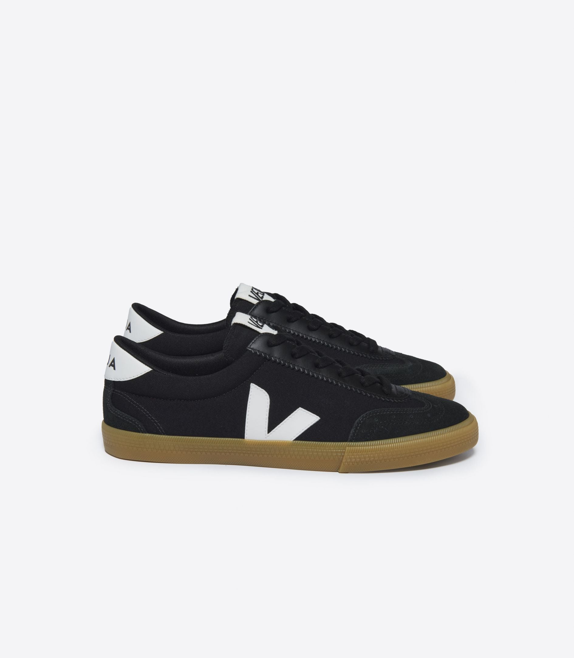 Veja Volley Canvas Sneakers - Black, White & Natural Colors | Eco-Friendly Vegan Shoes for Men & Women | Perfect for Casual Wear, Running & Outdoor Activities