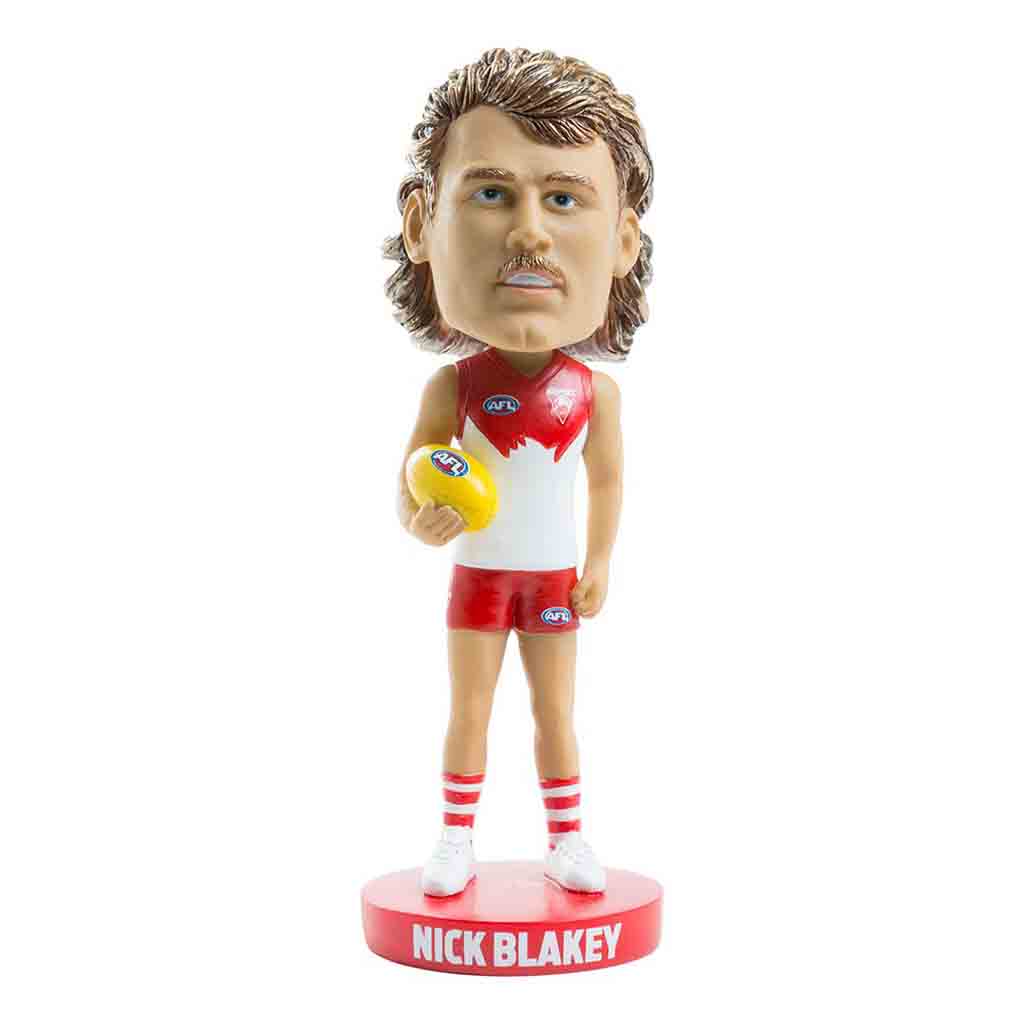Nick Blakey Sydney Swans Bobblehead - Officially Licensed AFL Collectible for Fans & Sports Memorabilia Enthusiasts - Perfect for Home, Office, or Game Day Decor