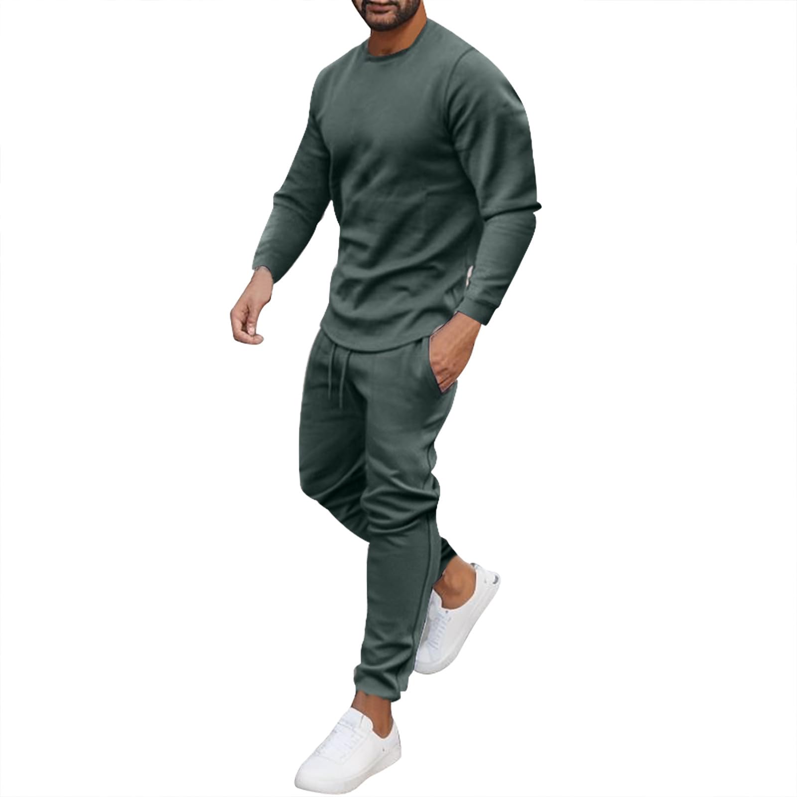 ETHKIA Men's Casual Hoodie and Jogger Set - Relaxed Fit Winter Tracksuit for Running & Lounge Wear | Cozy Outfit for Gym, Travel, and Everyday Comfort