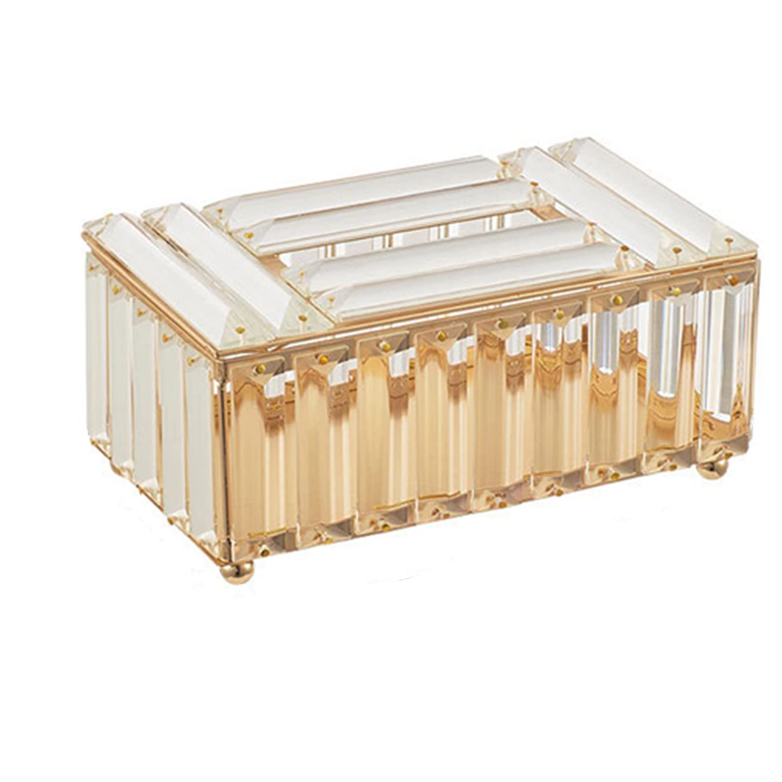Crystal Clear Toilet Tissue Box Cover - Elegant Bathroom Tissue Holder for Vanity, Nightstand, Desk & Table | Perfect for Home, Office & Hotel Decor