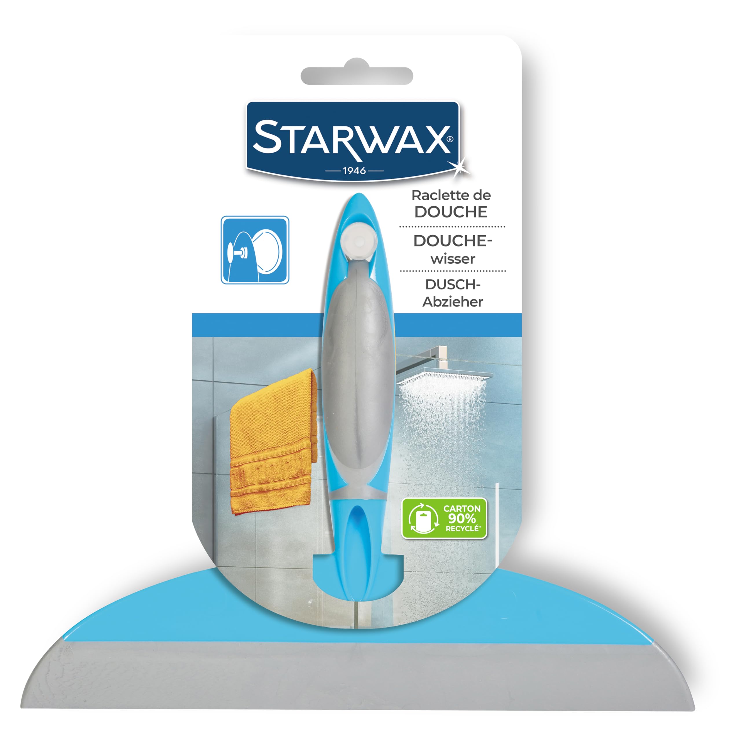 Best Shower Squeegee for Bathroom Cleaning - Stainless Steel & Rustproof - Perfect for Glass Doors, Tiles, and Mirrors - Quick Water Removal & Streak-Free Finish