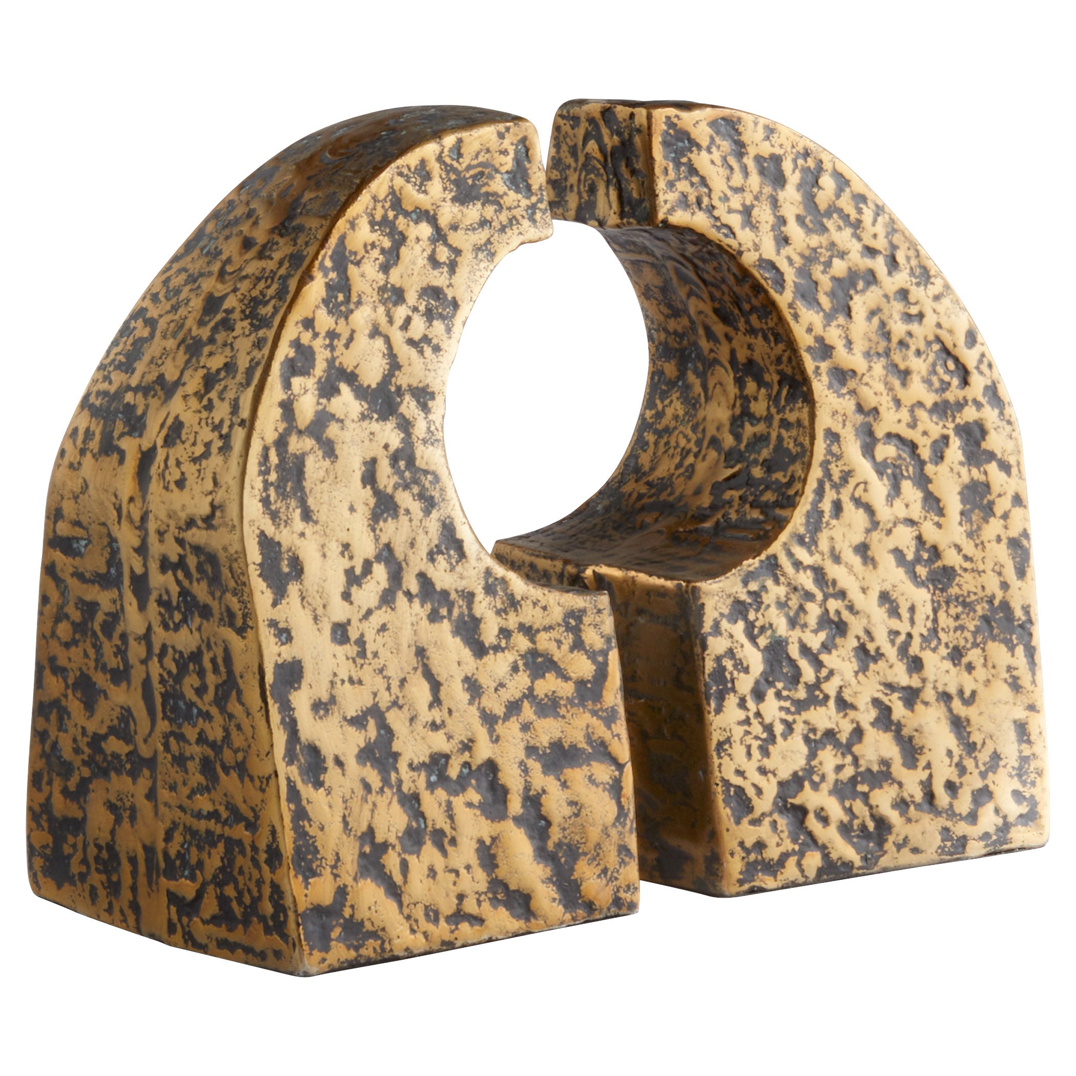 Cyan Design 11654 Apostrophe Bookends - Antique Brass Bookends for Shelves, Desks & Home Decor - Stylish Book Holders for Office, Library & Living Room