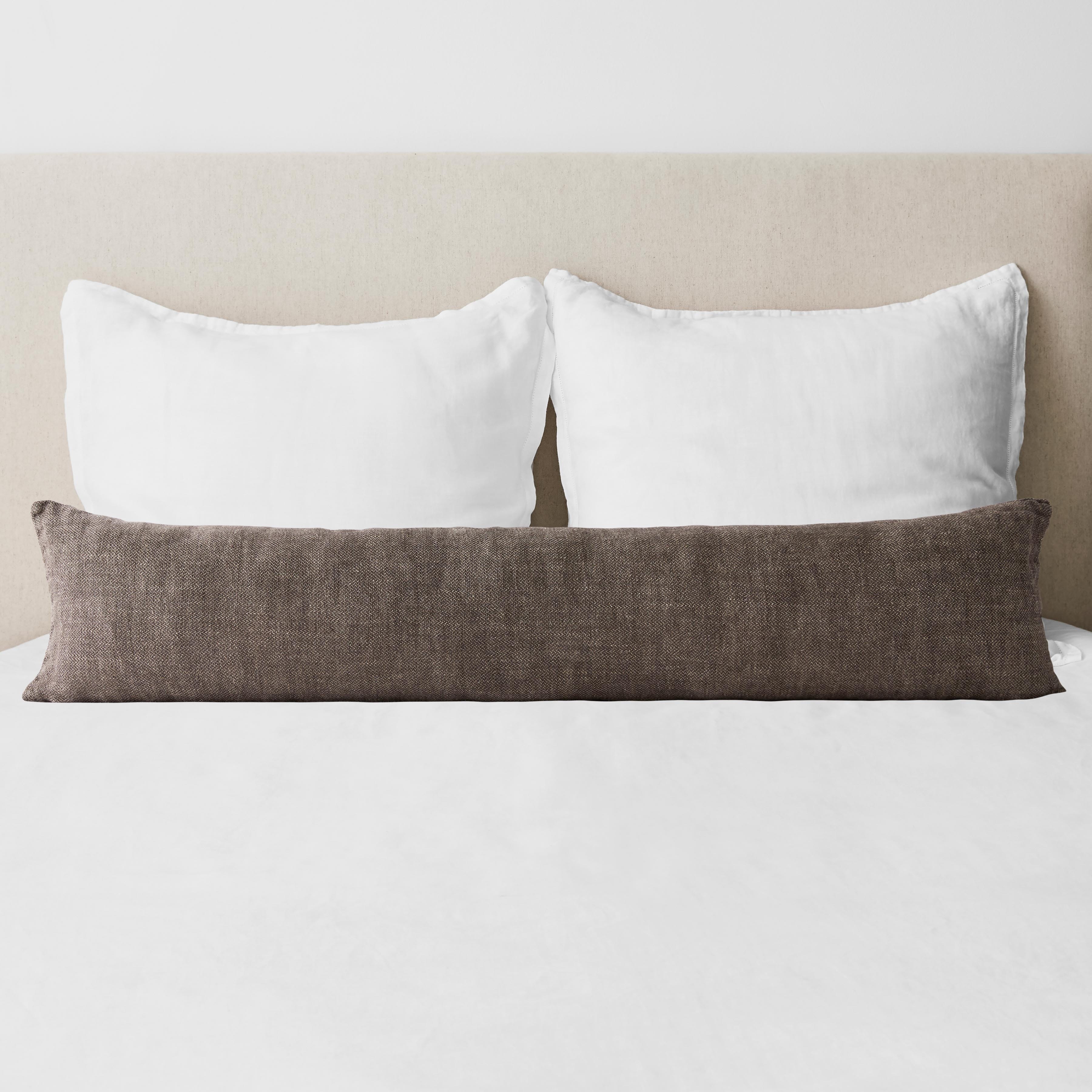 Luxury Linen Lumbar Pillow for Sofa & Bed - Breathable Support Cushion for Back Pain Relief - Home Decor Throw Pillow for Living Room, Bedroom, Office