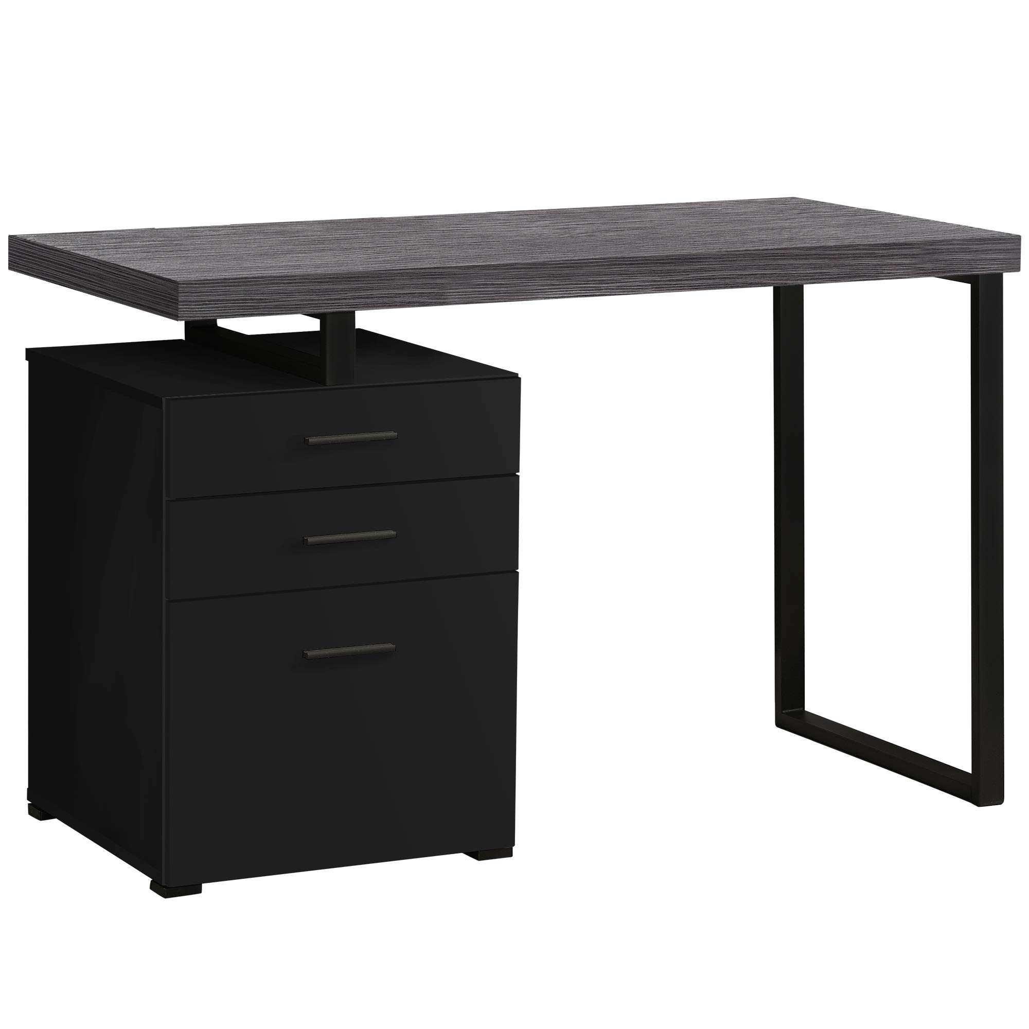 Ergonomic 48-Inch Computer Desk with Black/Grey Top - Left or Right Facing L-Shaped Office Desk for Home & Workspace | Perfect for Gaming, Study & Remote Work