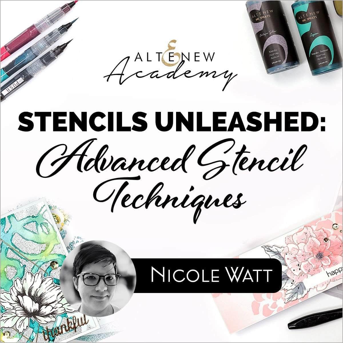 Advanced Stencil Techniques for Cardmaking - Creative DIY Stencil Art Class for Handmade Greeting Cards | Perfect for Scrapbooking, Home Decor & Gift Making