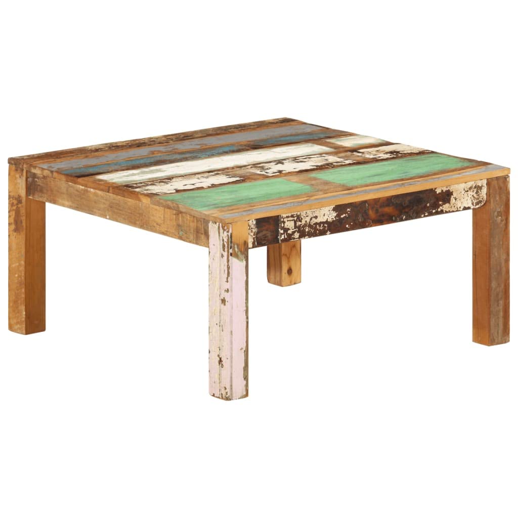 Rustic Square Coffee Table with Storage - 31.5
