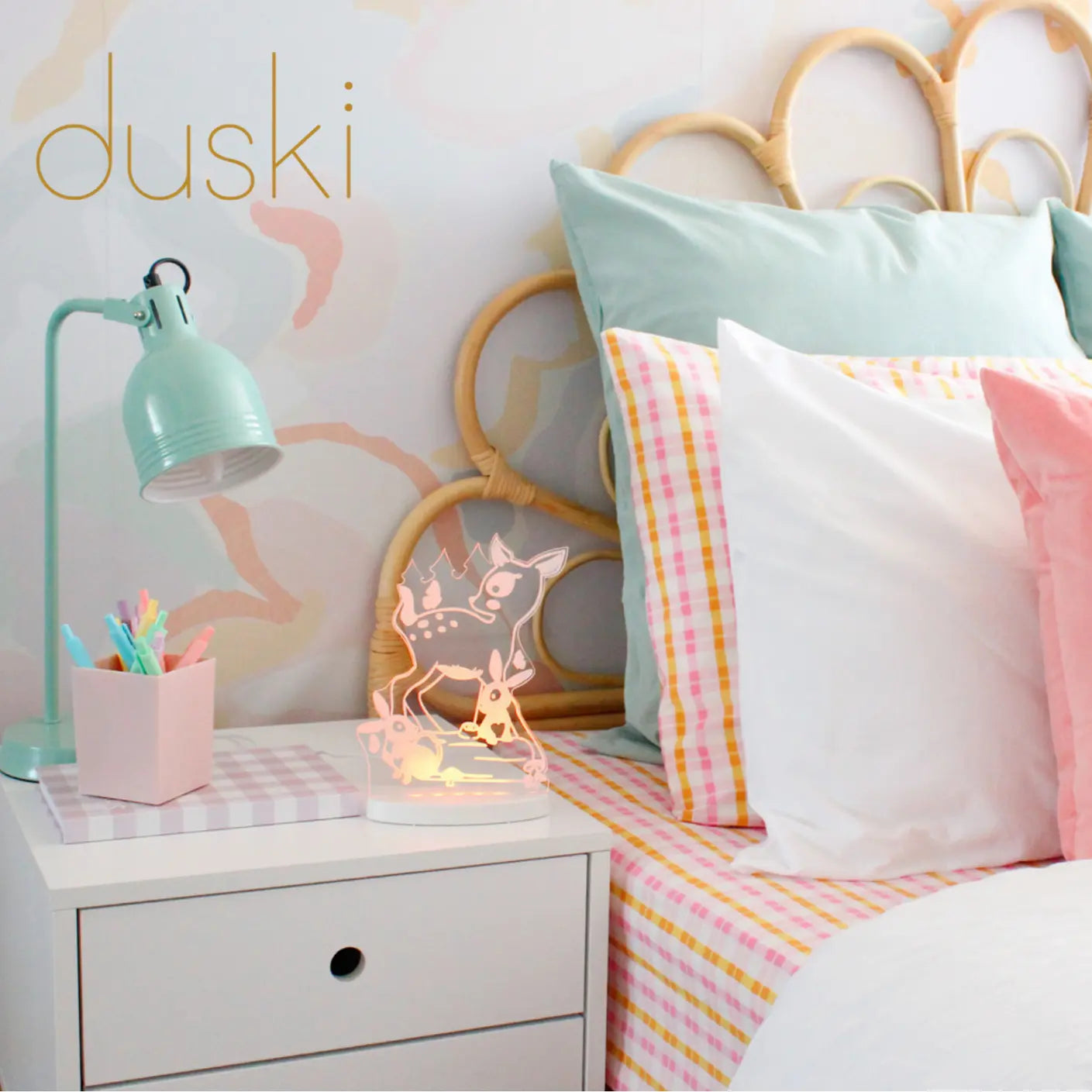 Duski Night Light for Kids - Woodland Theme LED Night Light for Nursery, Bedroom, and Kids Room - Perfect for Sleep, Comfort, and Decor
