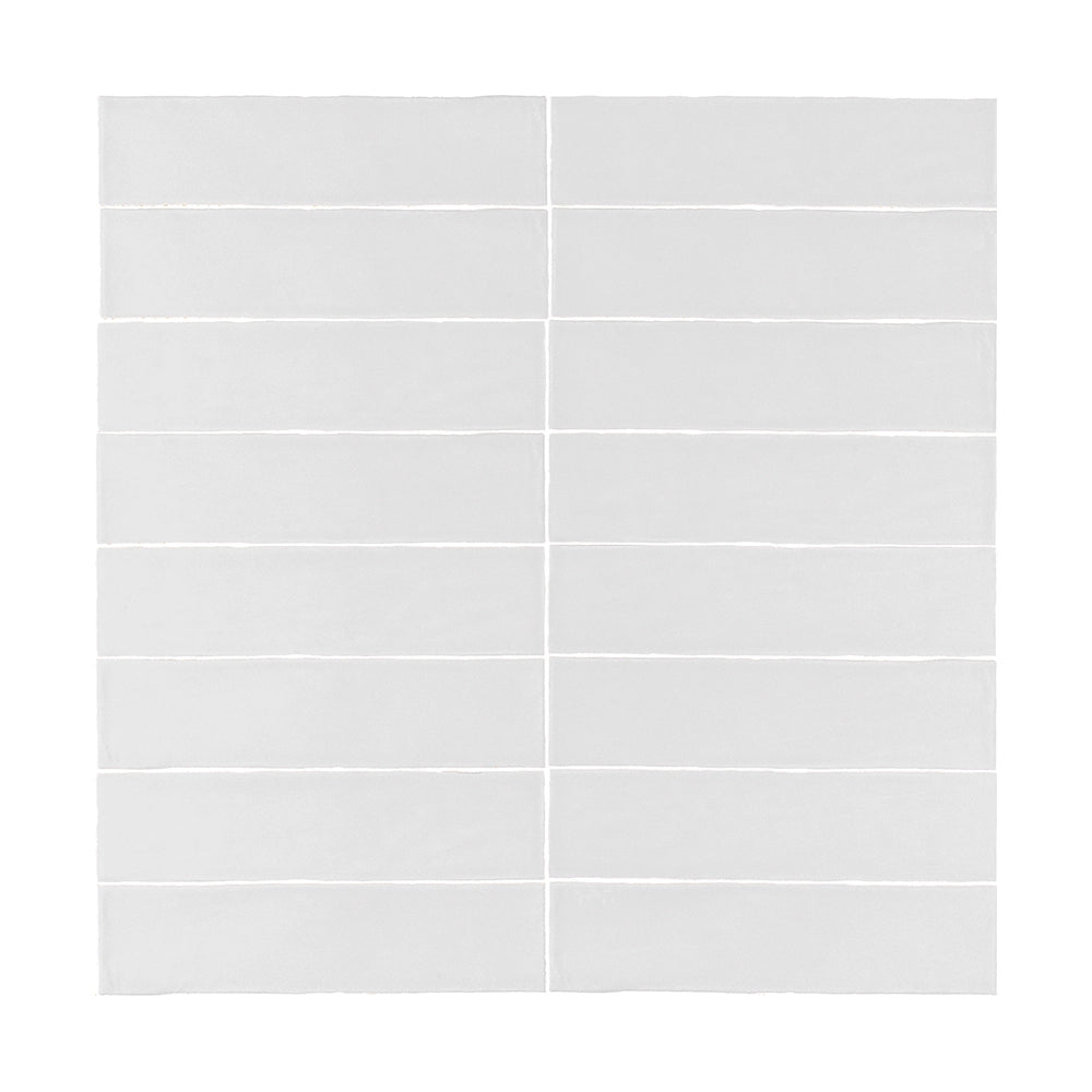 Premium Frost White Ceramic Wall Tiles 3x12 Inch - Modern Kitchen Backsplash & Bathroom Tile for Stylish Home Decor