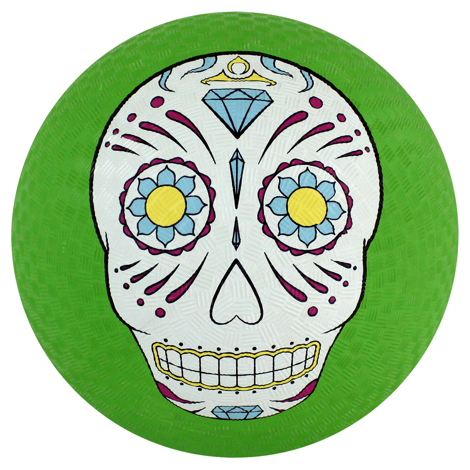 Colorful Calavera Playground Ball for Kids - Durable Rubber Bounce Ball for Outdoor Games, Recess, and School PE Activities