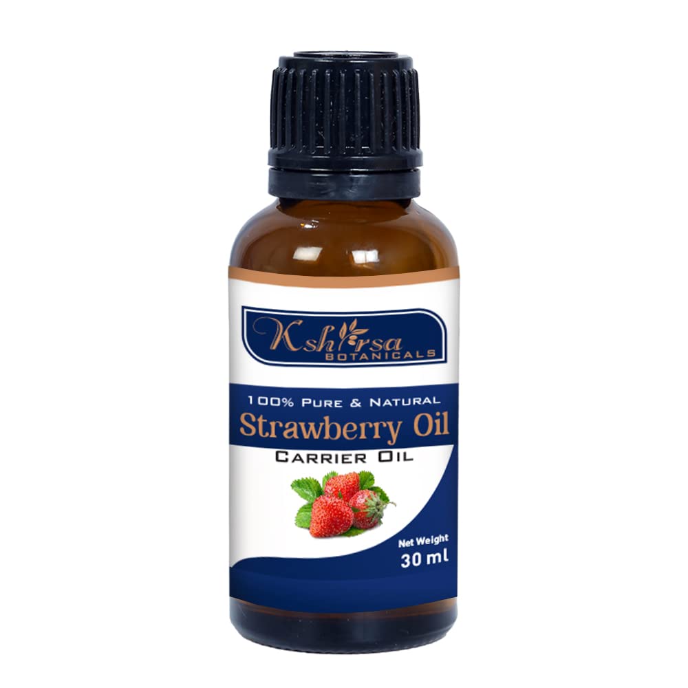 Pure & Natural Strawberry Essential Oil (Fragaria Ananassa) - 30ml for Skin Care, Hair Growth & Aromatherapy - Perfect for DIY Beauty Products, Massage & Relaxation