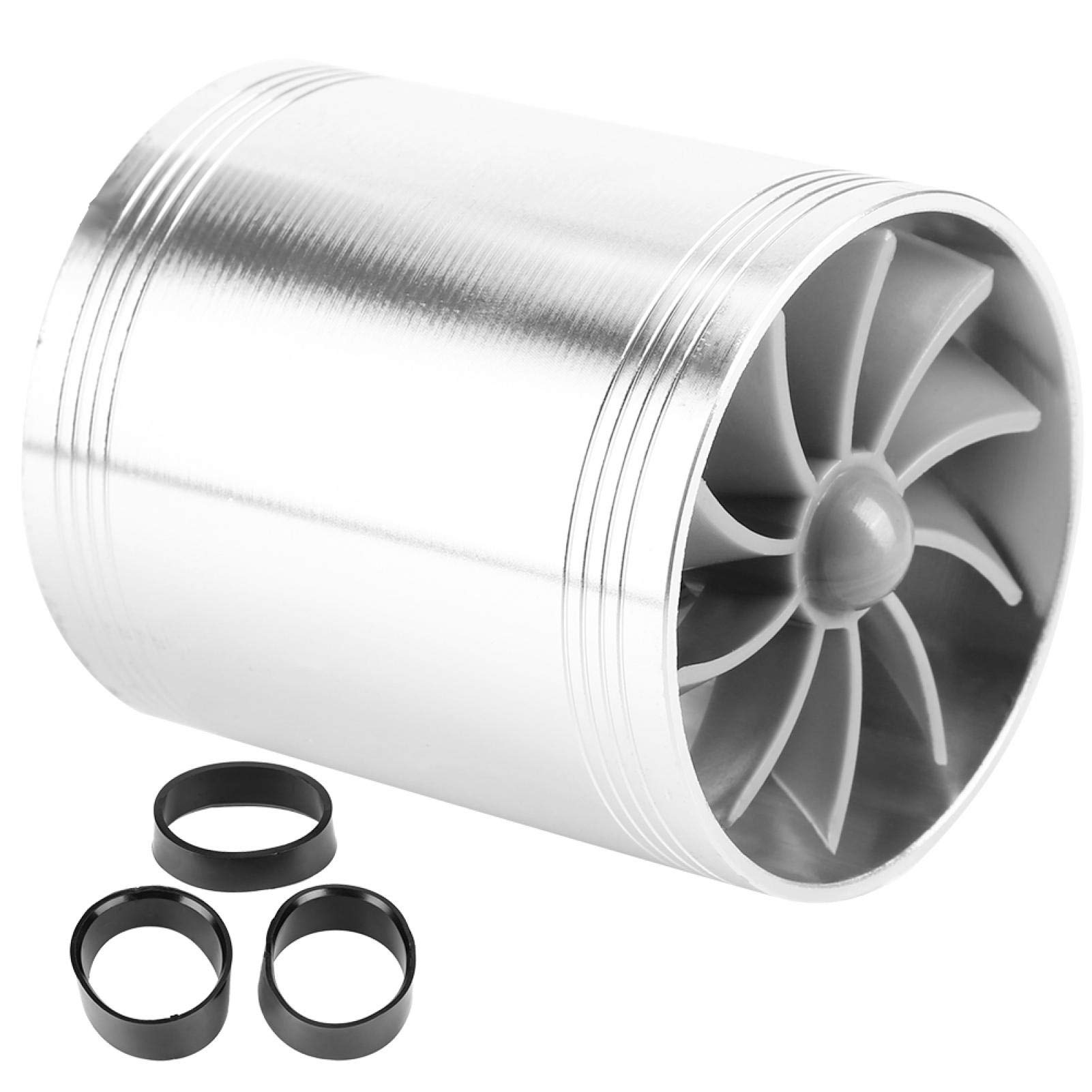 High Performance Air Intake Super Charger & Fuel Saver Turbo - Silver | Boost Engine Power & Gas Mileage for Cars & Trucks | Ideal for Racing, Off-Road & Daily Commuting