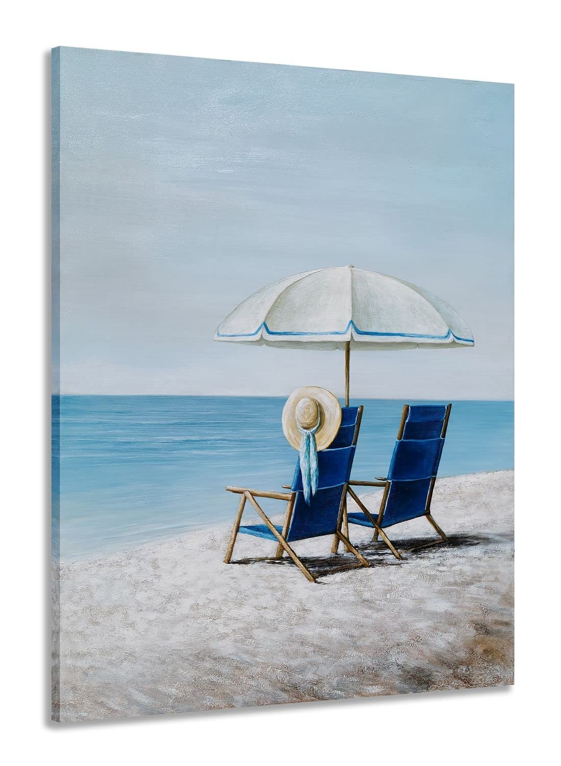 GALLERIEWALLA Ocean Beach Canvas Wall Art - Coastal Seascape Painting for Bedroom & Living Room Decor | Perfect Beach House Aesthetic & Relaxing Home Wall Decor