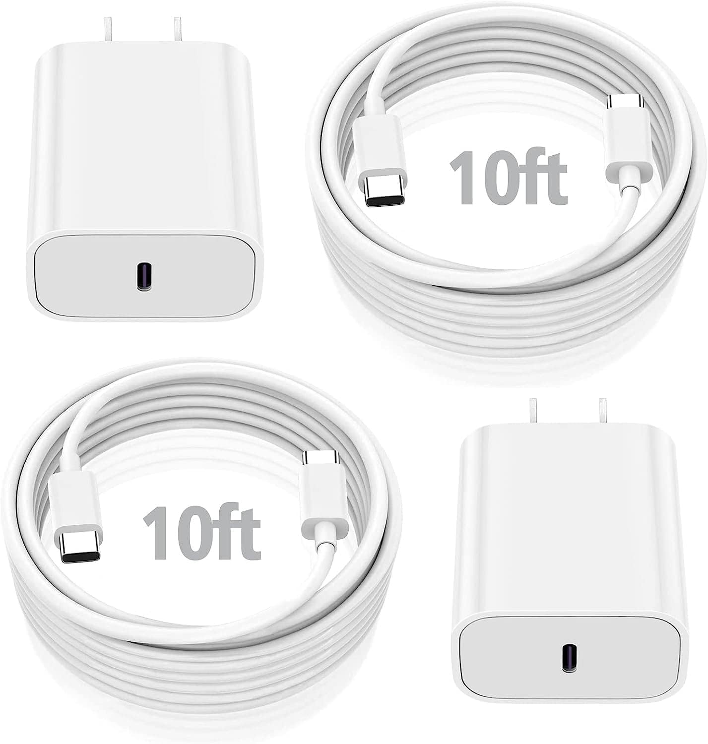 10FT iPad Charger Cord - 20W USB C Fast Charging Cable for iPad Pro 13/12.9/11 inch, iPad 10th/11th Gen, iPad Air 13/11/5th/4th Gen, iPad Mini 6/7th - Perfect for Home, Office & Travel Use
