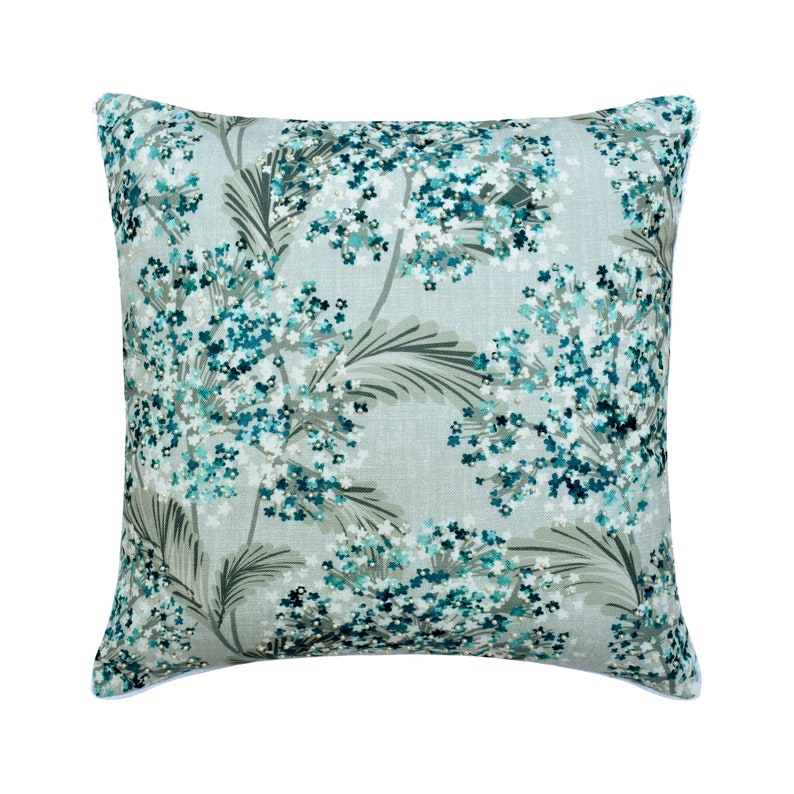 Bella Vita Blue Cotton Throw Pillow Cover - Soft Decorative Cushion Case for Sofa, Bed, Chair - Home Decor & Living Room Accessories