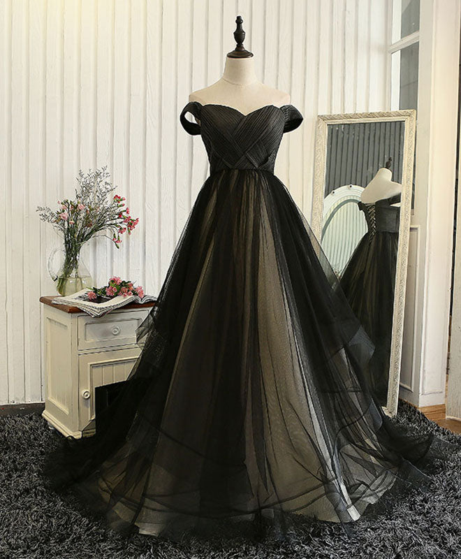 Custom Made Tulle Off Shoulder Long Prom Dress - Elegant Evening Gown for Formal Events, Weddings & Special Occasions