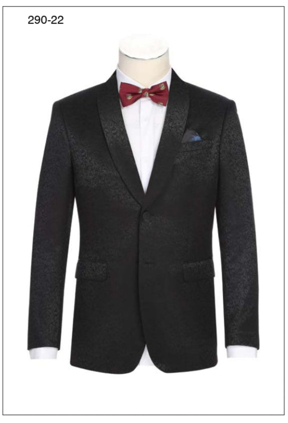 Alessandro Vitello by Renoir New Slim Fit Tuxedo Jacket 290 22 | Premium Italian Wool Formal Blazer for Weddings, Prom & Black Tie Events