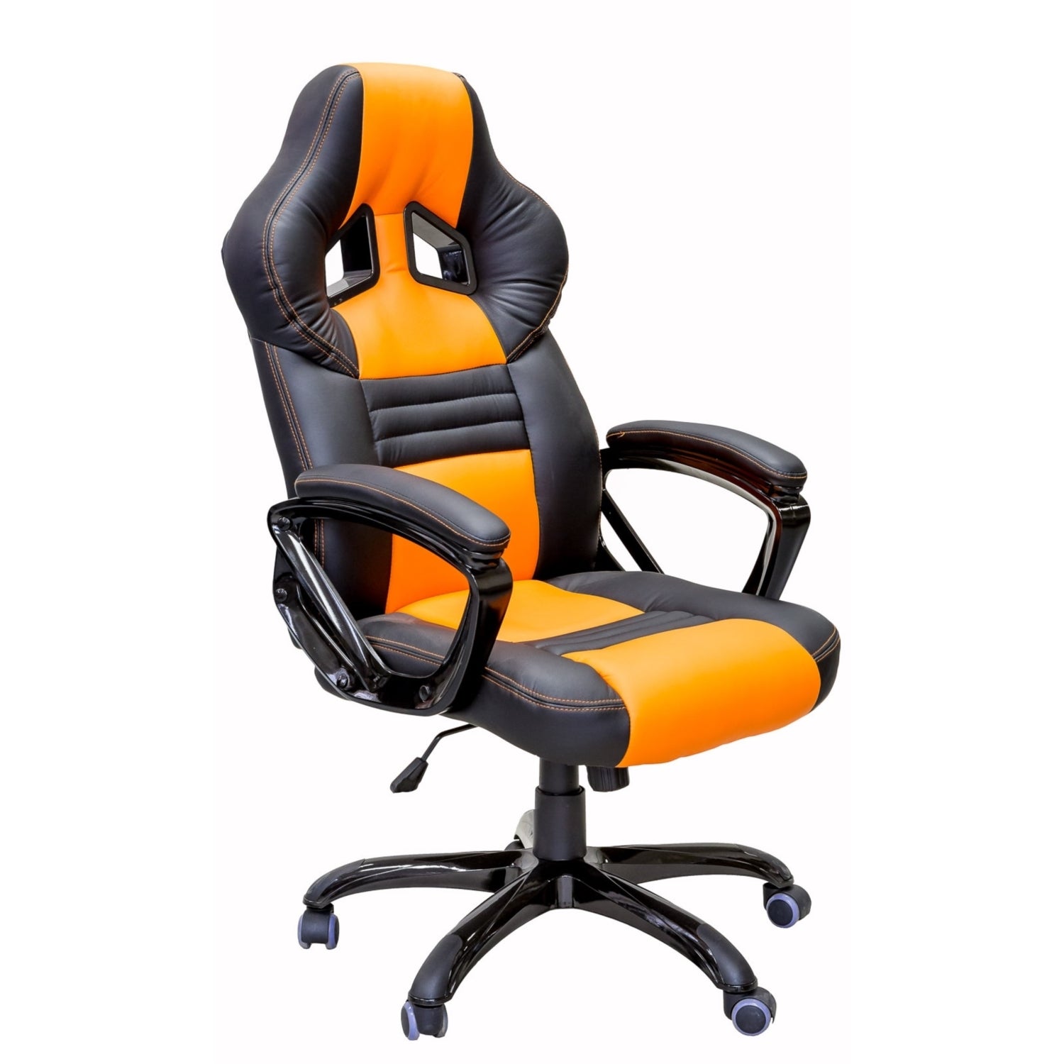 PRO X SERIES 8706 Ergonomic Gaming Chair - Black & Orange - High Back Racing Style with Lumbar Support - Perfect for PC Gaming, Office Work & Home Theater Seating
