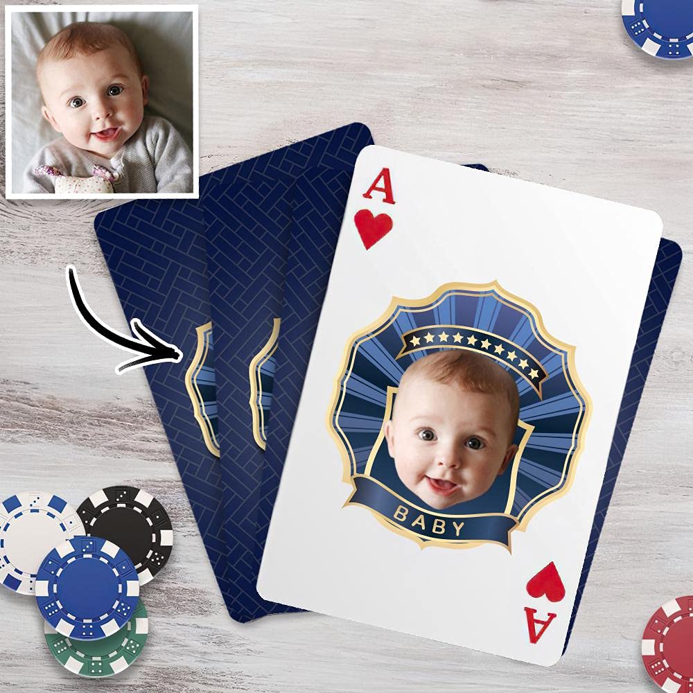 Custom Personalized Photo & Text Playing Cards - Poker Size Deck - Casino, Poker, Game Night & Gifts