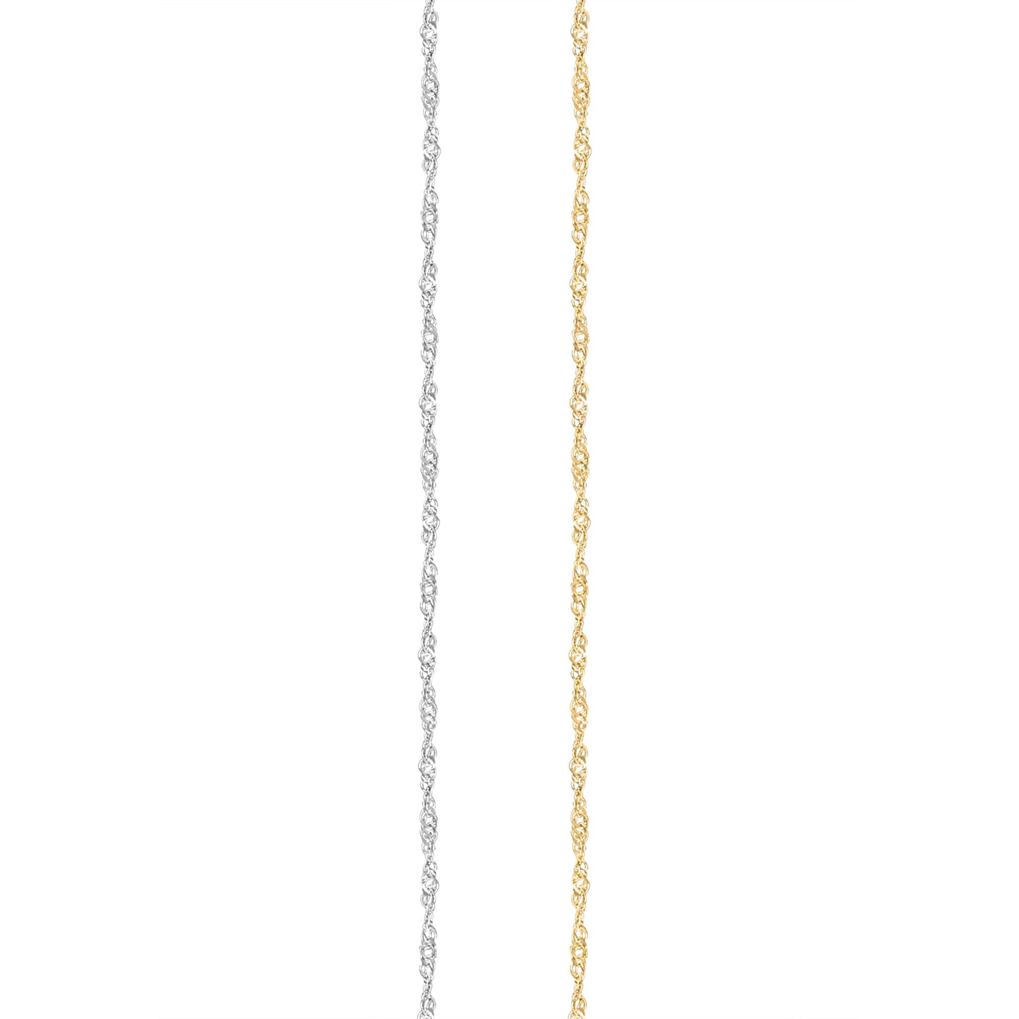 1.4MM 14K Solid Gold Rope Chain Necklace for Women & Men - Yellow Gold or White Gold - Durable & Hypoallergenic Jewelry for Everyday Wear, Gifts & Special Occasions