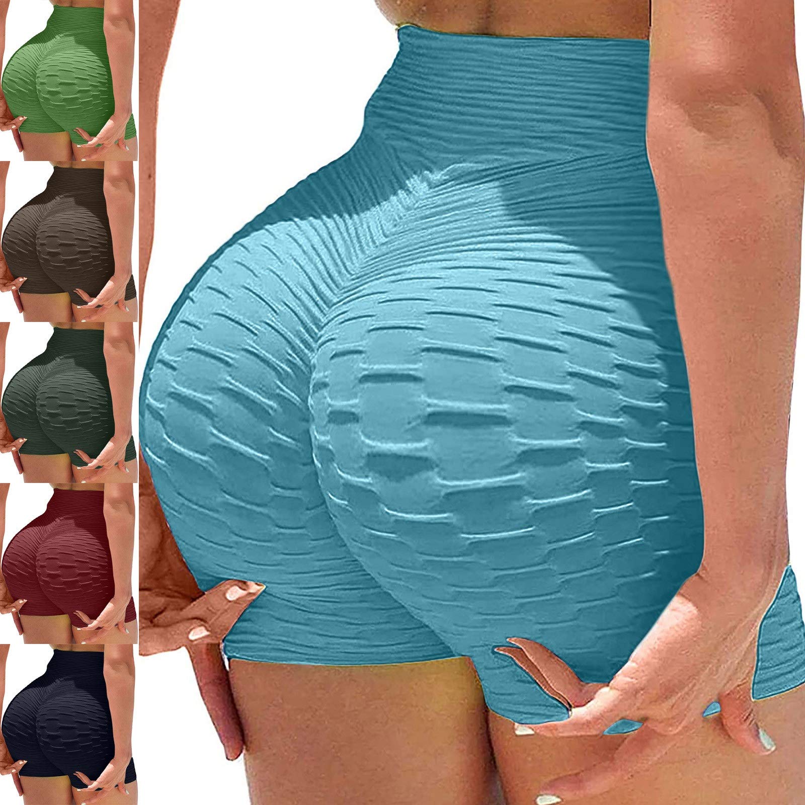 Misaky Upgraded High Waist Yoga Shorts for Women - TikTok Leggings, Workout Running Tights - Perfect for Yoga, Gym, Running & Casual Wear