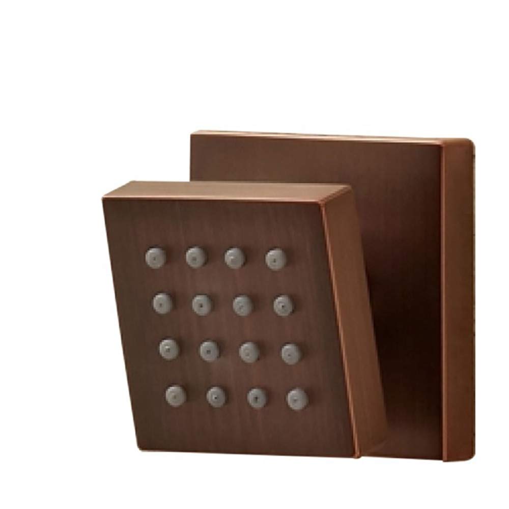 Juno Square Jetted Body Spray - Adjustable Wall Mount Massage Shower Head with Oil Rubbed Bronze Finish for Spa & Relaxation | Perfect for Bathroom, Master Shower & Luxury Home Upgrade | Manufacturer Warranty Included