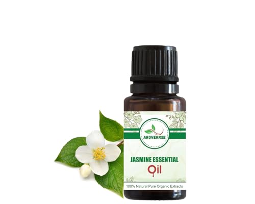 Pure Jasmine Essential Oil for Skin & Hair Growth - 100% Natural Aromatherapy Oil for Diffuser, Bath, Massage, Soap Making & Home Fragrance - Stress Relief & Relaxation with Dropper (30ml) - Perfect for Spa, Yoga & Meditation Sessions