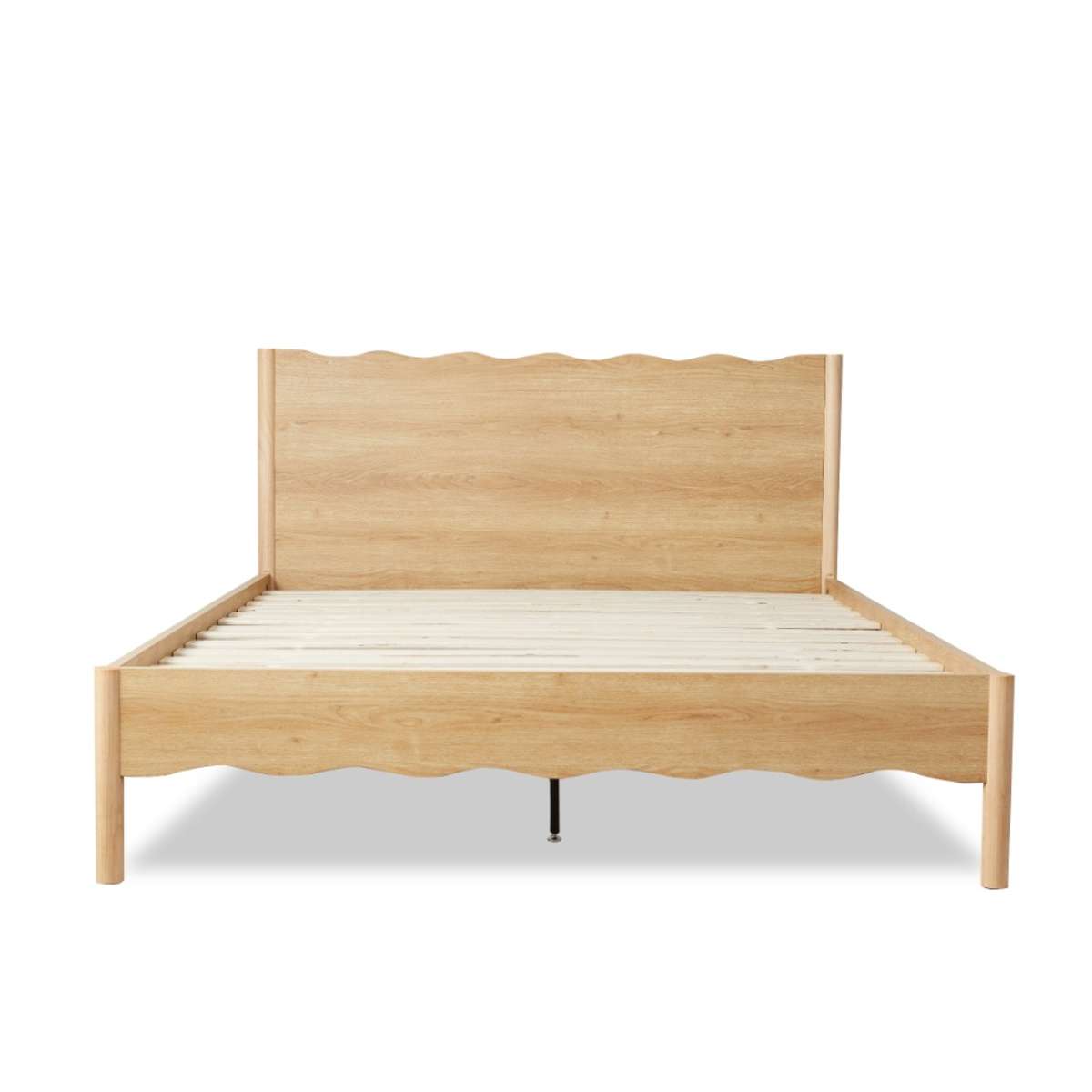Malena Queen Size Bed Frame - Natural Wood Finish | Modern & Sturdy Bedroom Furniture for Home Decor