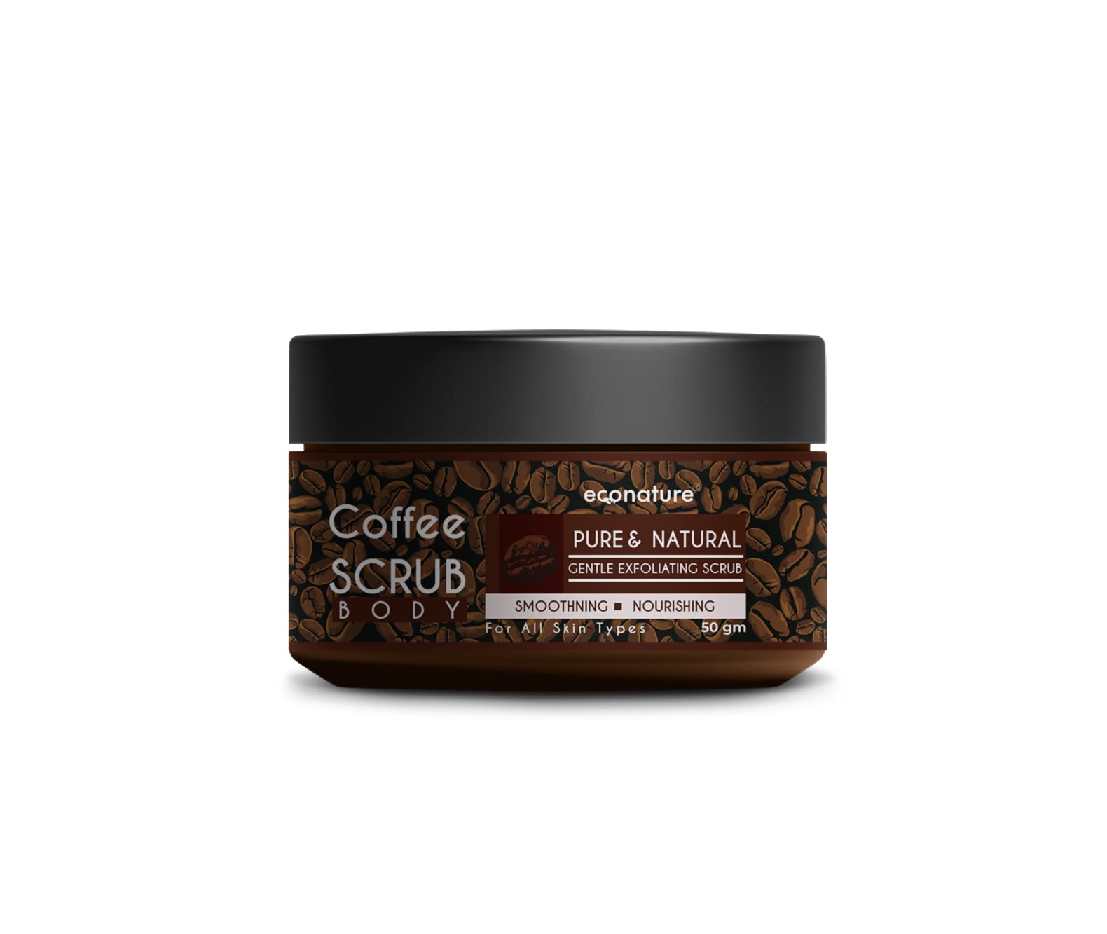 ECONATURE Coffee Body Scrub - 50g Exfoliating & Moisturizing for Smooth Skin - Perfect for Home Spa & Self Care Routine