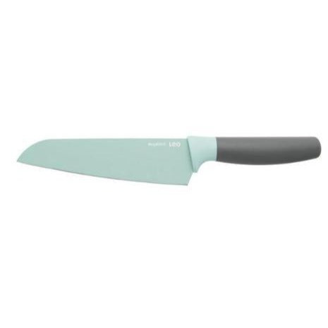Premium Berghoff Santoku Knife 7 Inch - Sharp Japanese Chef Knife for Slicing, Dicing & Mincing - Perfect for Home Kitchen & Professional Cooking - Mint Green Handle
