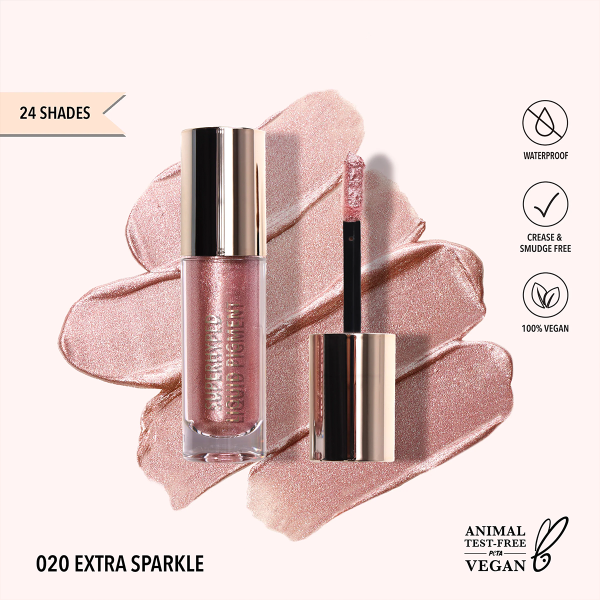 20 Extra Sparkle Superhyped Liquid Pigment - Vibrant Metallic Makeup for Eyes, Lips & Face | Perfect for Party Glam, Festival Looks & Creative Cosplay Makeup