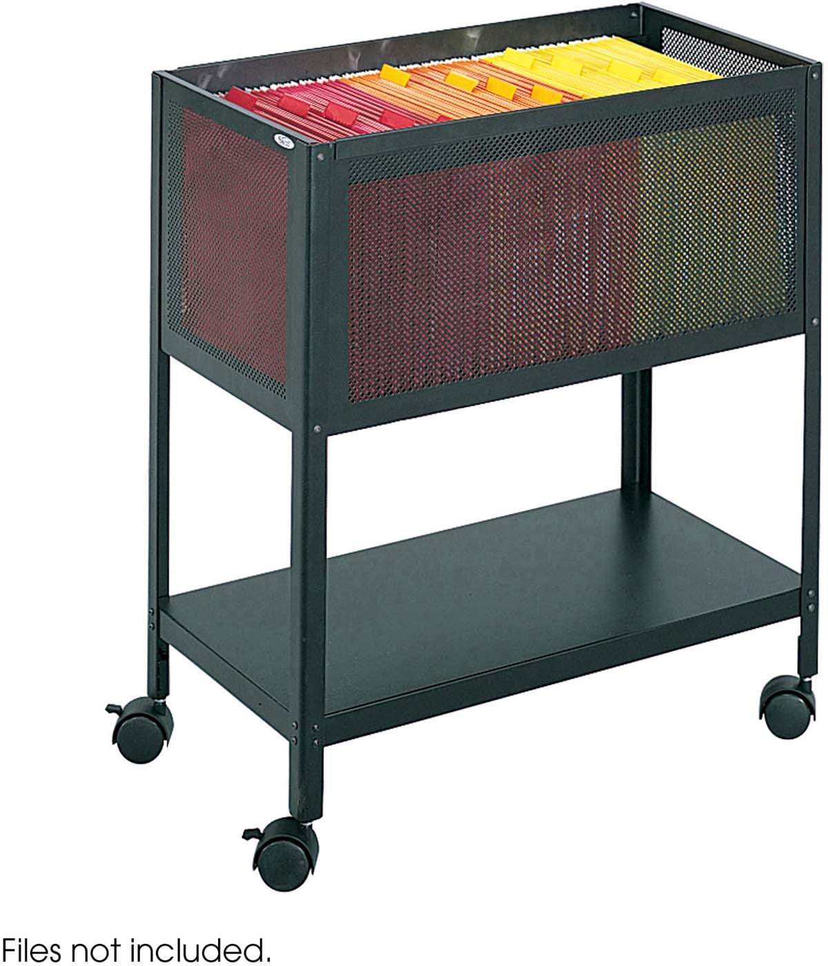 Open Top Mesh Tub Files Black [5350BL] - Durable Storage for Office, Home & School Organization