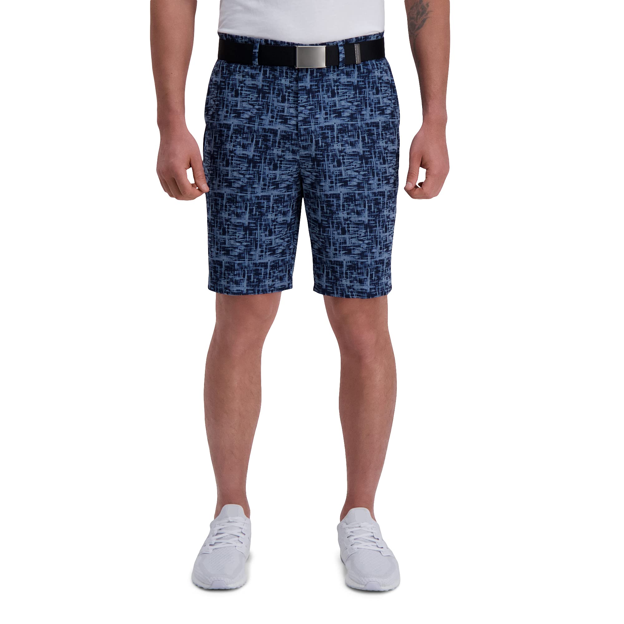 Haggar Men's Active Series Watercolor Swim Trunks - Quick-Dry Board Shorts for Swimming, Beach & Summer Outdoor Activities