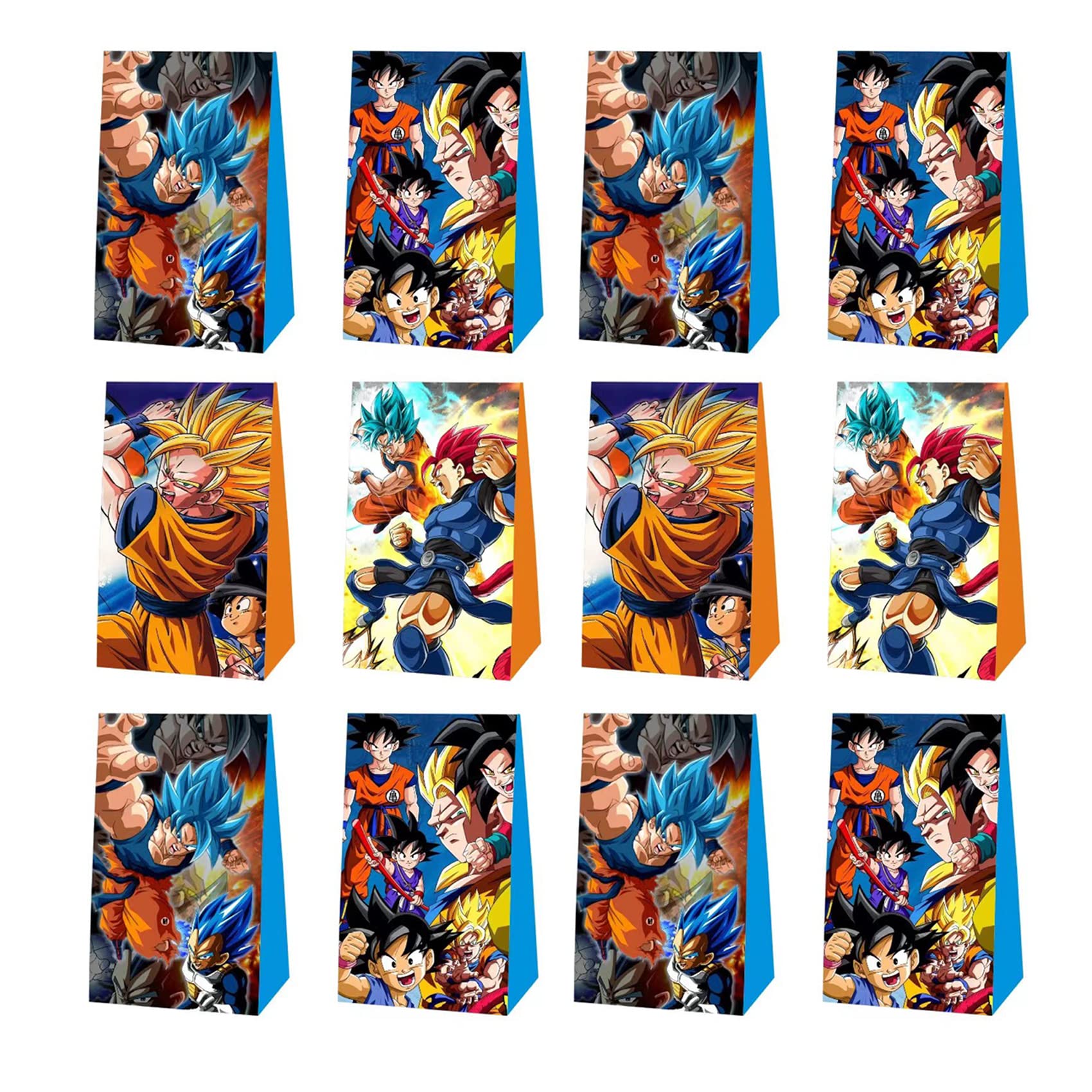 12-Piece Dragon Seven Ball Party Favor Bags - Kids Birthday Party Supplies & Decorations - Bulk Goodie Bags for Pinata Fillers, Baby Showers, and School Events