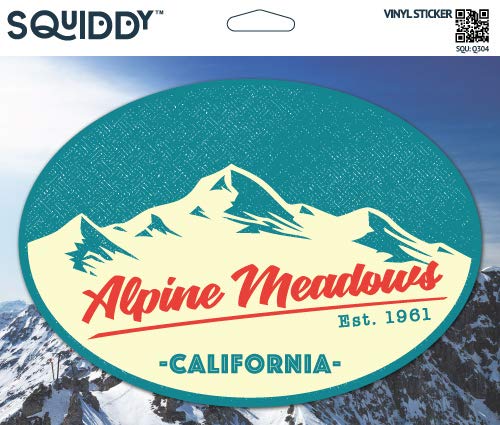 Squiddy Alpine Meadows California Vinyl Sticker Decal - Waterproof, Durable 3