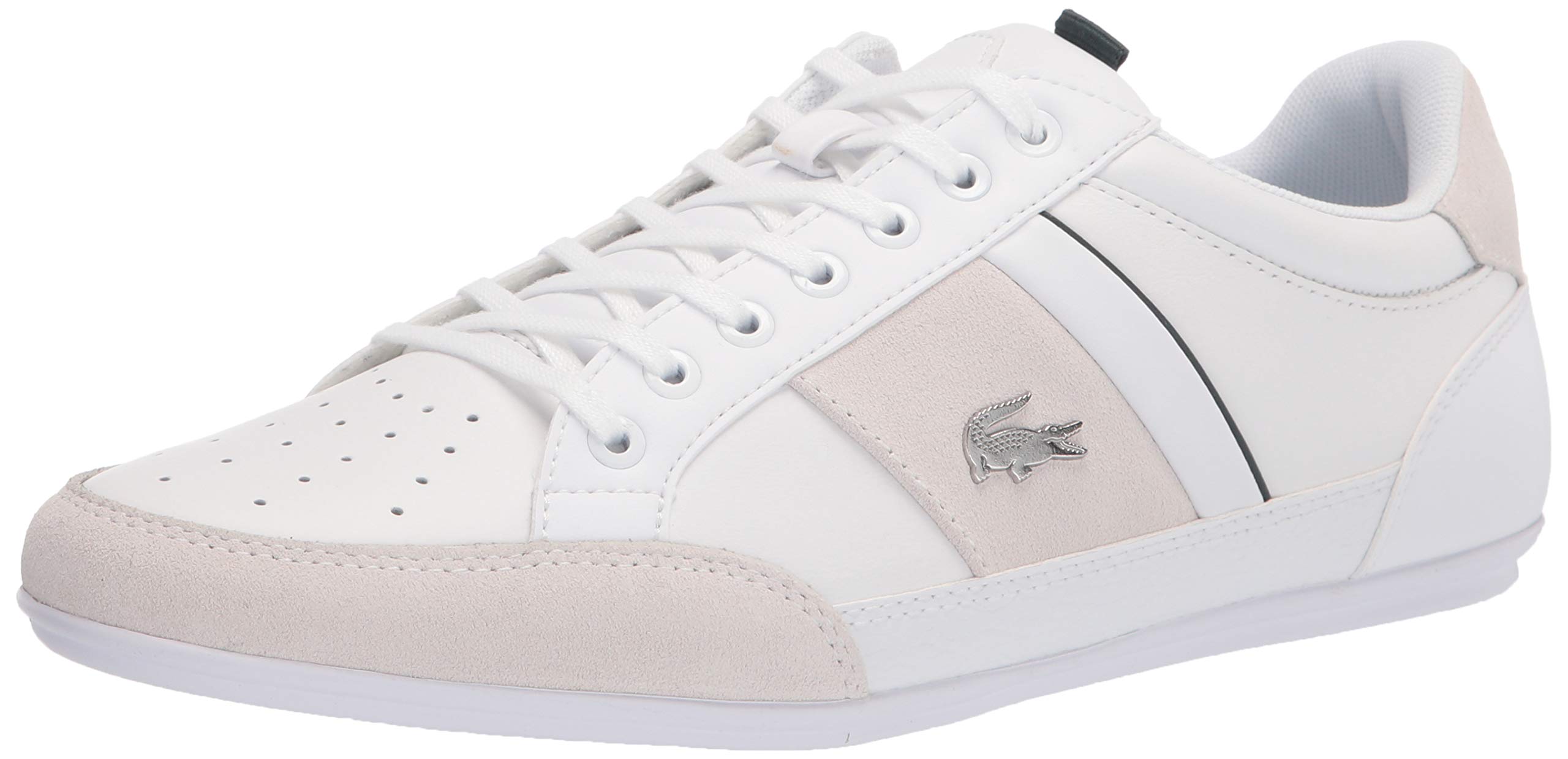 Lacoste Men's Chaymon Sneakers - Classic White Leather Casual Shoes for Men | Comfortable Walking & Everyday Wear | Perfect for Work, Travel & Street Style